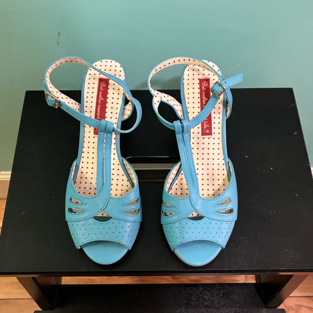 But another innocent tale….  (Bait Footwear)  7
Retro T strap light blue sandals